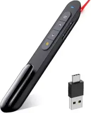 DinoFire USB Type C Wireless Presenter Remote Presentation Clicker,Volume...