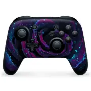 Nintendo Switch Pro Controller Skin Decal Vinyl Wrap - Purple Rose Water Drops