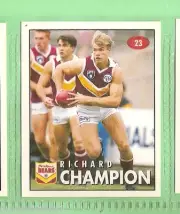 1996 AFL SELECT STICKER #23 RICHARD CHAMPION, BRISBANE BEARS