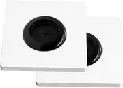 KALLORY Pcs Double Switch Plate Covers Wall Outlet Cable Management Rubber Pad Whiteboard Design for Av Equipment