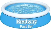 Bestway 6ft Fast Set Pool, Above Ground Swimming Pool for Kids and Adults, Outdoor Inflatable Pool, 940L, Blue