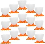 Alipis Egg Tray Stackable 20pcs Plastic Egg Cups Cartoon for Multiuse Storage for