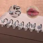 Piercing Lip Bar Lip Stud Labret Monroe C Shape Zircon Butterfly Lip Hoop