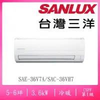 在飛比找momo購物網優惠-【SANLUX 台灣三洋】5-6坪級變頻冷暖分離式冷氣(SA