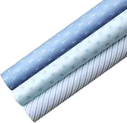 Wrapping Paper Simplicity Ocean Style 3 Rolls Handwork Birthday Wrapping for Adult Teens Children (Color : C)