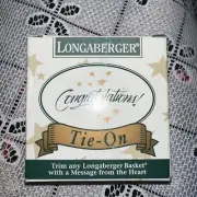 Longaberger Congratulations Basket Tie On