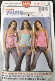 Uncut Burda Tops Pattern #8180. Multi size 6-18