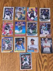 (13) Julio Rodriguez Baseball Card Lot with No Duplicates - Mariners Inserts