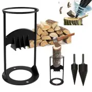 Ornament Log Wood Cutter Home Decor Xmas Gift Firewood Kindling Splitter Cracker
