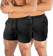 [TEZO] Mens 5" Gym Workout Shorts Athletic Running Training Quick Dry Short Pants Pockets Lightweight Mesh Activewear