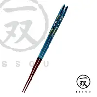 在飛比找momo購物網優惠-【TACHIKICHI 橘吉】一雙藍色明櫻筷子23cm(若狹