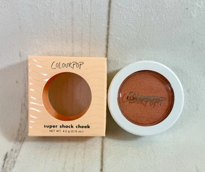 NIB Colourpop Super Shock Cheek Pearlized Blush Peach Coral Orange "Tasty" RARE