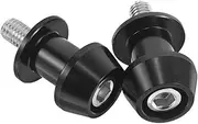 Generic 2pcs Motorcycle Screws Motor Bike Swing Arm Spools Slider Swingarm Bobbins for Motorbike Swing Arm Spool Sliders Protector Swingarm Screw Stand for Motorcycle Aluminum Alloy Black