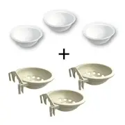 2Gr Plastic Nest with Hooks 4" for Canaries and Exotic birds (pack 3 )