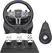 PXN V9 Gen2 gaming Racing Wheel With magnetic Pedals and Shifter 270/900° Dual-Vibration Driver free, sim car Driving Pc Steering Wheel for PC,PS4,PS3,Xbox one, Xbox Series X/S switch