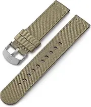 [Timex] 20mm Genuine Leather Strap – Dark Brown with Silver-Tone Buckle
