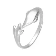 Sterling Silver Dolphin Adjustable Toe Ring Ocean Sea Fish Mammal