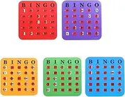 JunZheHub 5 Pieces Bingo Cards with Large Print, Sliding Window Design for