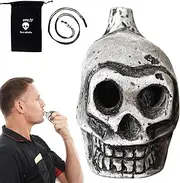 Authentic Aztec Whistle - Handmade Prehispanic Instrument Antique Aztec Death Pipe | Loud Real Sounding Human-like Screams with High Decibel Number f