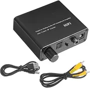 Angoily Digital to Analog Audio Converter Optical to Optical Media Tv Speaker Compatible Sturdy Iron Portable Design Random Style