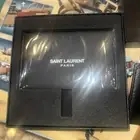 Saint Laurent Vitello Piumotto Card Wallet Black NEW IN BOX GIFT REC