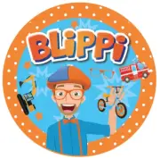 19cm Round Blippi Edible Cake Topper Rice Wafer Paper - Kids Birthday Party
