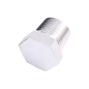 Aeroflow Brand Npt Hex Head Plug 1/8" Npt Silver 1/8" Npt Hose Fitting