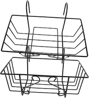 WEKADRIN 2Pcs Hanging Railing Planters Durable Plant Pot Holders for Balcony Garden and Kitchen Space Saving Decorative Rack for and Fences