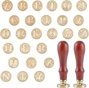 Wax Seal Stamp Heads 26 Letters A-Z Alphabet Initial Brass Head Sealing Stamp wi