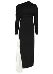 A.W.A.K.E Mode Asymmetric Stretch-jersey Maxi Dress - Black - 42 (UK14 / L) 42 (UK14 / L)