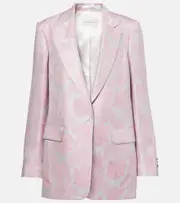 [Dries Van Noten] Dries Van Noten Floral jacquard blazer AU 12 pink