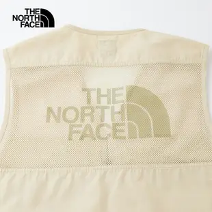 The North Face北面男款米色舒適透氣耐穿多口袋背心｜87V43X4