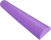 Colaxi Portable Yoga Column Roller, Pilates Foam Roller, Muscle Massage Balance Trainer Equipment Half Round Roller Block for Sports, Exercise