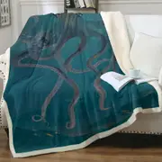 Underwater Art Giant Octopus Throw Blanket