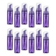 2 Oz Empty Foam Pump Bottle, 12 PCS Soap Dispenser, Clear Purple/Purple