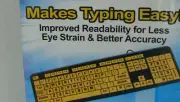 NEW VISUAL AID - COMPUTER KEYBOARD HELP EYES 4x Large Yellow Print USB - PC/MAC