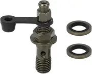 F FIERCE CYCLE M10x1.25mm Banjo Bolt Bleeder Screw Fuel Line Adapter Fitting Set for Motorcycle Brake Master Cylinder