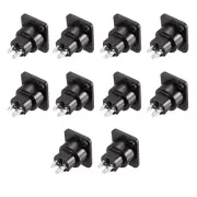 New Copper 10Pcs 3-Pin XLR Female Jack Panel Mount Microphone Converter