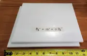 (2) DELRIN (ACETAL) NATURAL SHEET STOCK 0.375" X 10.00" X 11.875" LOT OF 2
