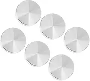 ETHZZLE 6pcs Aluminum Disc Adapter for Glass Table Tops Thickened Round Aluminum Discs Easy to Install Suitable for Coffee and Tea Tables Display Cabinets Lightweight and Portable