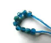 Apatite, Neon, 100% Natural Faceted Box Shape Beads, 3mm Approx, Bag Of 9 Beads