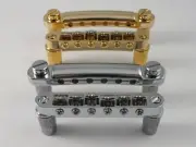 Roller Saddle TUNE-O-MATIC BRIDGE & STOP TAIL BAR Chrome or Gold LP or SG guitar