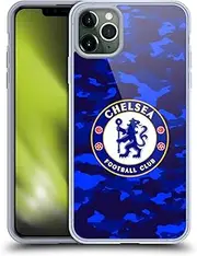 Head Case Designs Officially Licensed Chelsea Football Club Camouflage Crest Gel Case [Military Grade Protection] Compatible with Apple iPhone 11 Pro Max