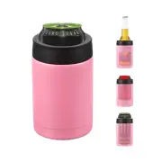 12oz Stainless Steel Can Cooler Insulated Regular Cans Bottles, Pink, 1 Pcs