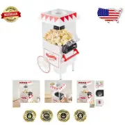 Air Popper Popcorn Maker - 6-Cup Capacity with Retro Design for Home Theaters