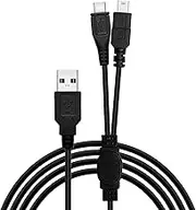 USB Cable USB A to USB & USB Charging Cable Controller Console Grip Cable Wire