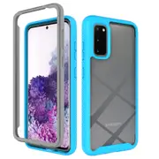MCC Shockproof Bumper Case Samsung Galaxy S20 Clear Back Cover G980 G981 [Sky Blue]