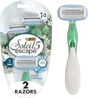 BIC Women's Soleil Escape Disposable Razors with 5 Blades (Pack of 2)