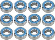 XIASABA 12pcs Rubber Sealed Bearing Kit for Stadium Blitzer Tamiya Frog Super Blackfoot RC Car Wheel Hub Sealed Bearing