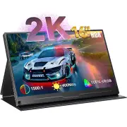 16 Inch Gaming Monitor 2560x1600 Portable Monitor 16:10 USB C Monitor PC Screen